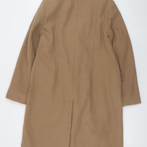 Marks and Spencer Women’s Beige Long Overcoat Size 12 Classic Style