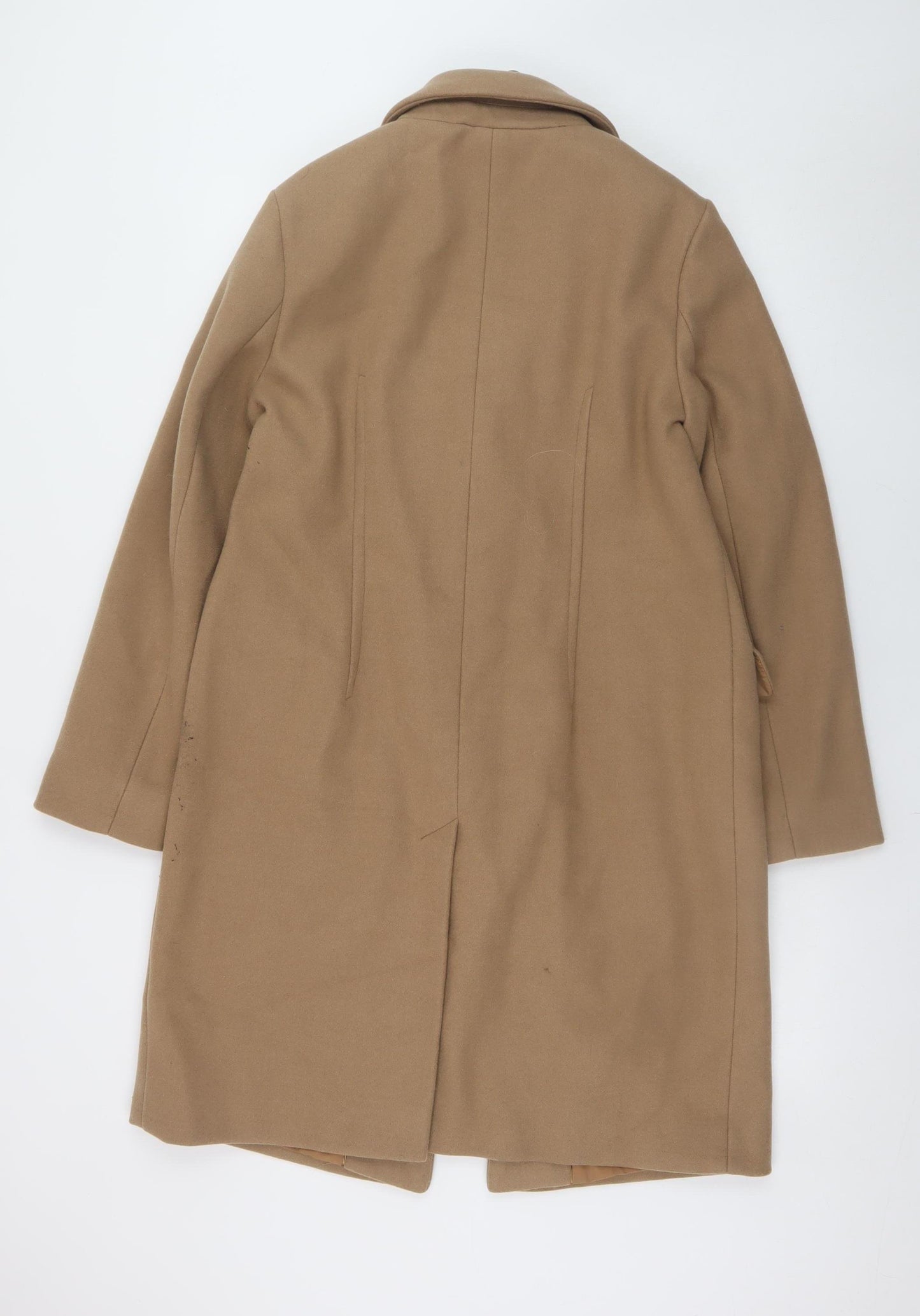 Marks and Spencer Women’s Beige Long Overcoat Size 12 Classic Style