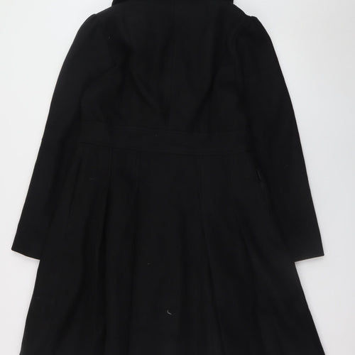 Grace Karin Women's Black Long Overcoat Lined Coat Size L