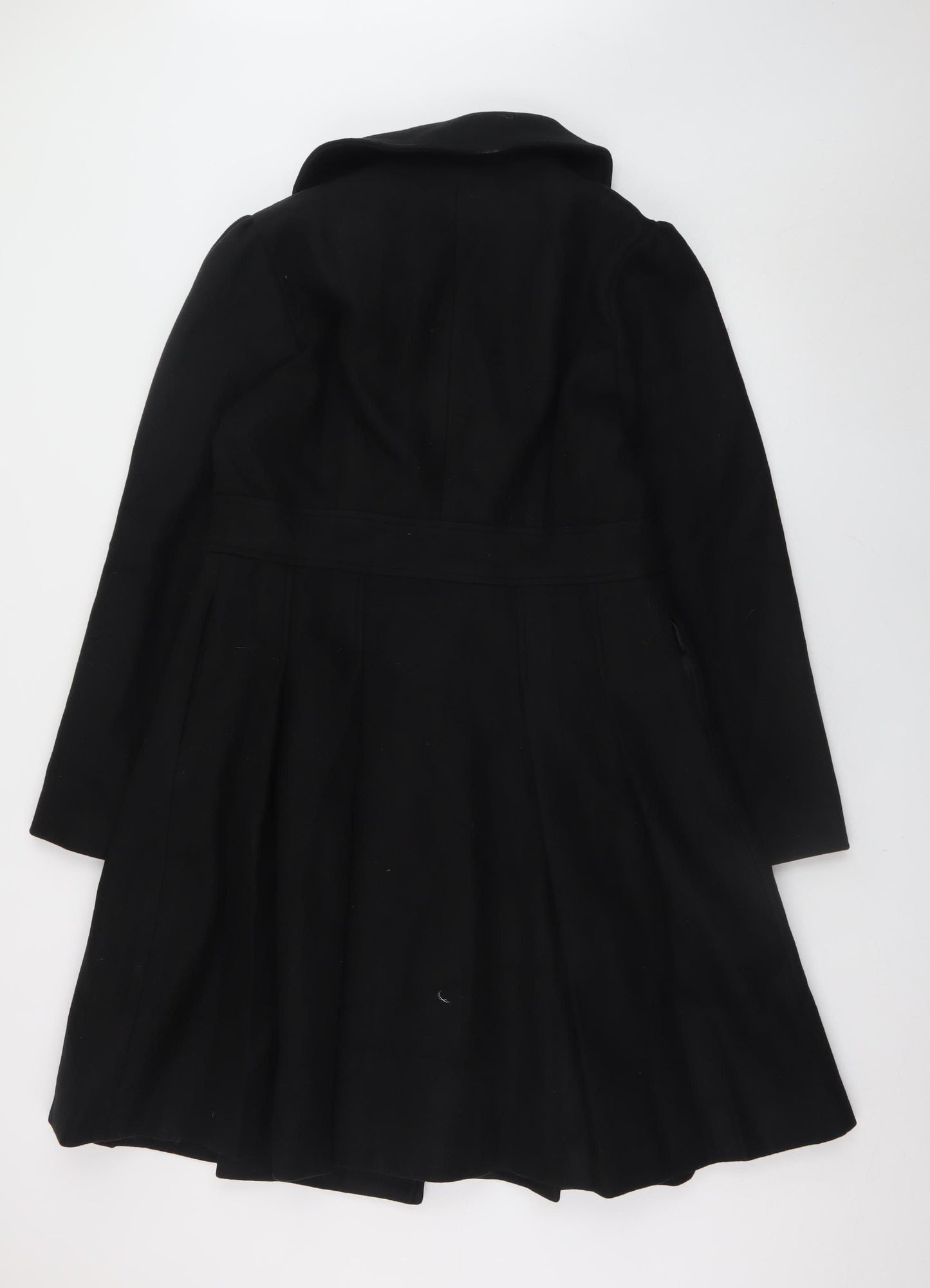 Grace Karin Women's Black Long Overcoat Lined Coat Size L