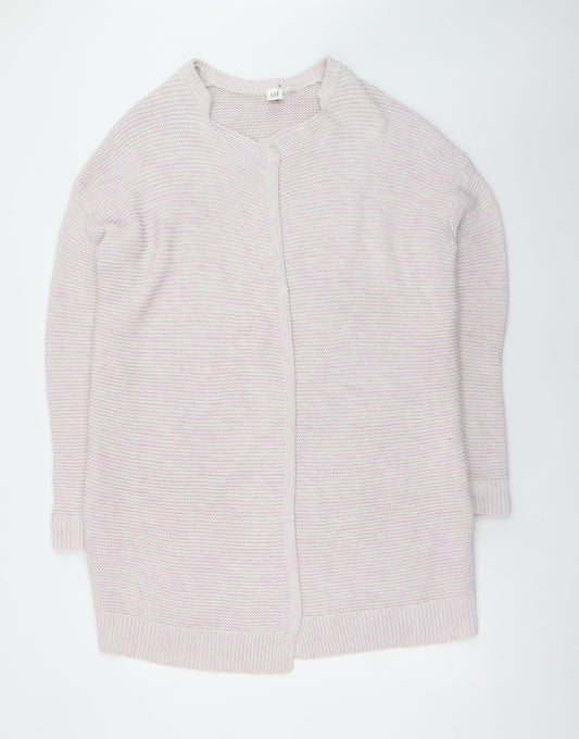 GAP Womens Pink Cotton Knit Long Sleeve Open Cardigan M