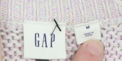 GAP Womens Pink Cotton Knit Long Sleeve Open Cardigan M