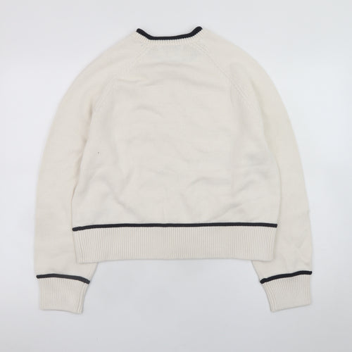 Marks and Spencer Womens Ivory Crew Neck Knit Jumper Size M