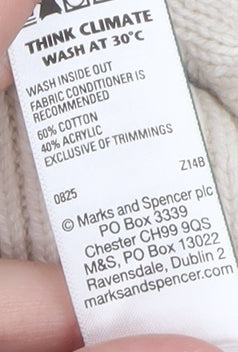 Marks and Spencer Womens Ivory Crew Neck Knit Jumper Size M