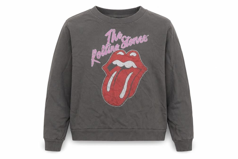 The Rolling Stones Womens Grey Medium Pullover Sweatshirt