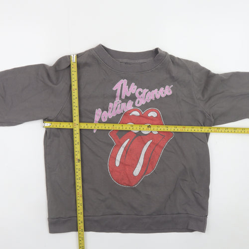 The Rolling Stones Womens Grey Medium Pullover Sweatshirt