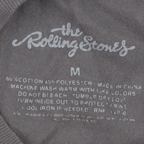 The Rolling Stones Womens Grey Medium Pullover Sweatshirt