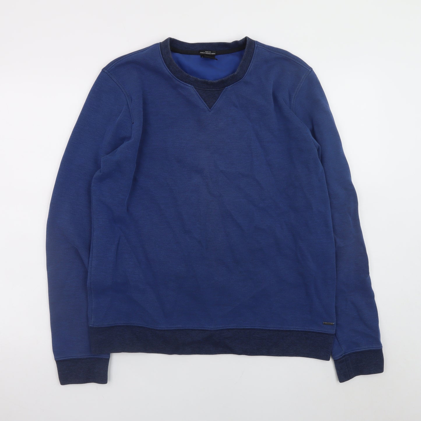 BOSS Mens Blue Slim Fit Crew Neck Sweatshirt XL