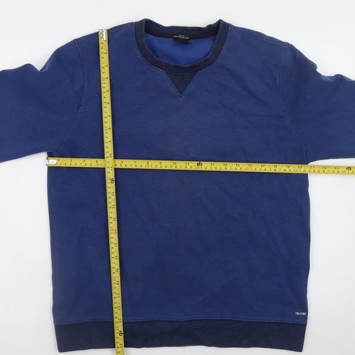 BOSS Mens Blue Slim Fit Crew Neck Sweatshirt XL