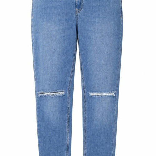 Denim Co. Women Blue Size 12 Skinny Distressed Jeans
