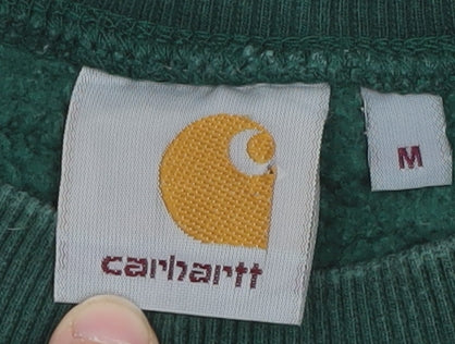 Carhartt Men's Green Pullover Crew Neck Sweatshirt M