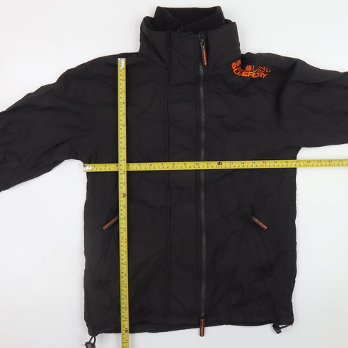 Superdry Men's Black Small Bomber Jacket Windproof Full Zip
