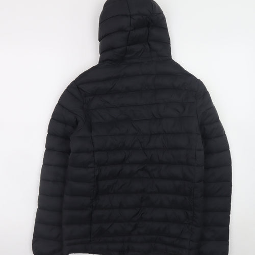 Karrimor Boys Black 13 Years Hooded Puffer Jacket with Full Zip