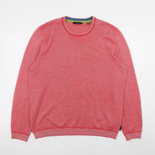Ted Baker Mens Red XL Crew Neck Knit Jumper