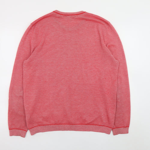 Ted Baker Mens Red XL Crew Neck Knit Jumper