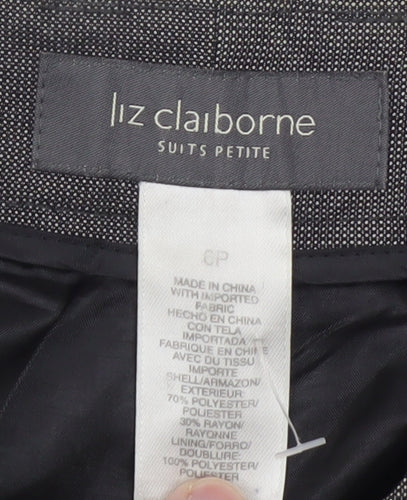 Liz Claiborne Women Grey Size 6P Petite Dress Pants