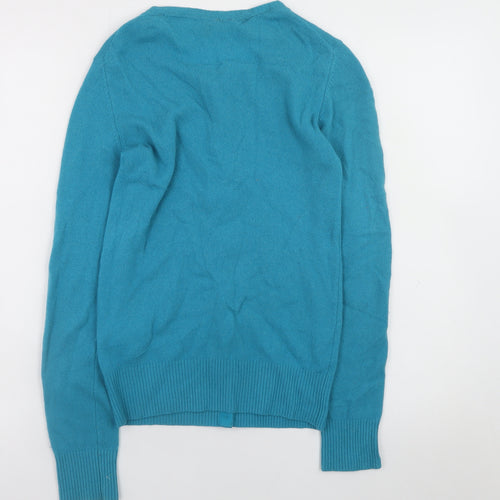 United Colors of Benetton Womens Blue Wool Angora Cardigan XS