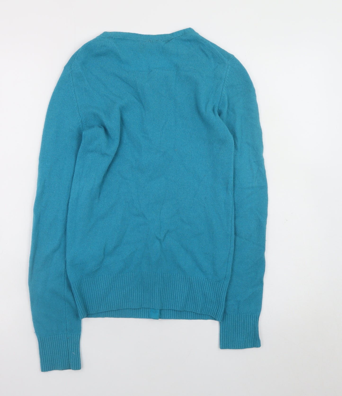 United Colors of Benetton Womens Blue Wool Angora Cardigan XS
