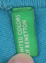 United Colors of Benetton Womens Blue Wool Angora Cardigan XS