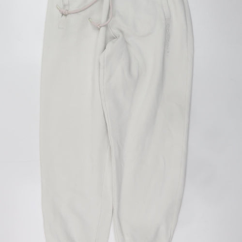 Adidas Womens White Jogger Sweatpants Size M Cotton Blend Casual
