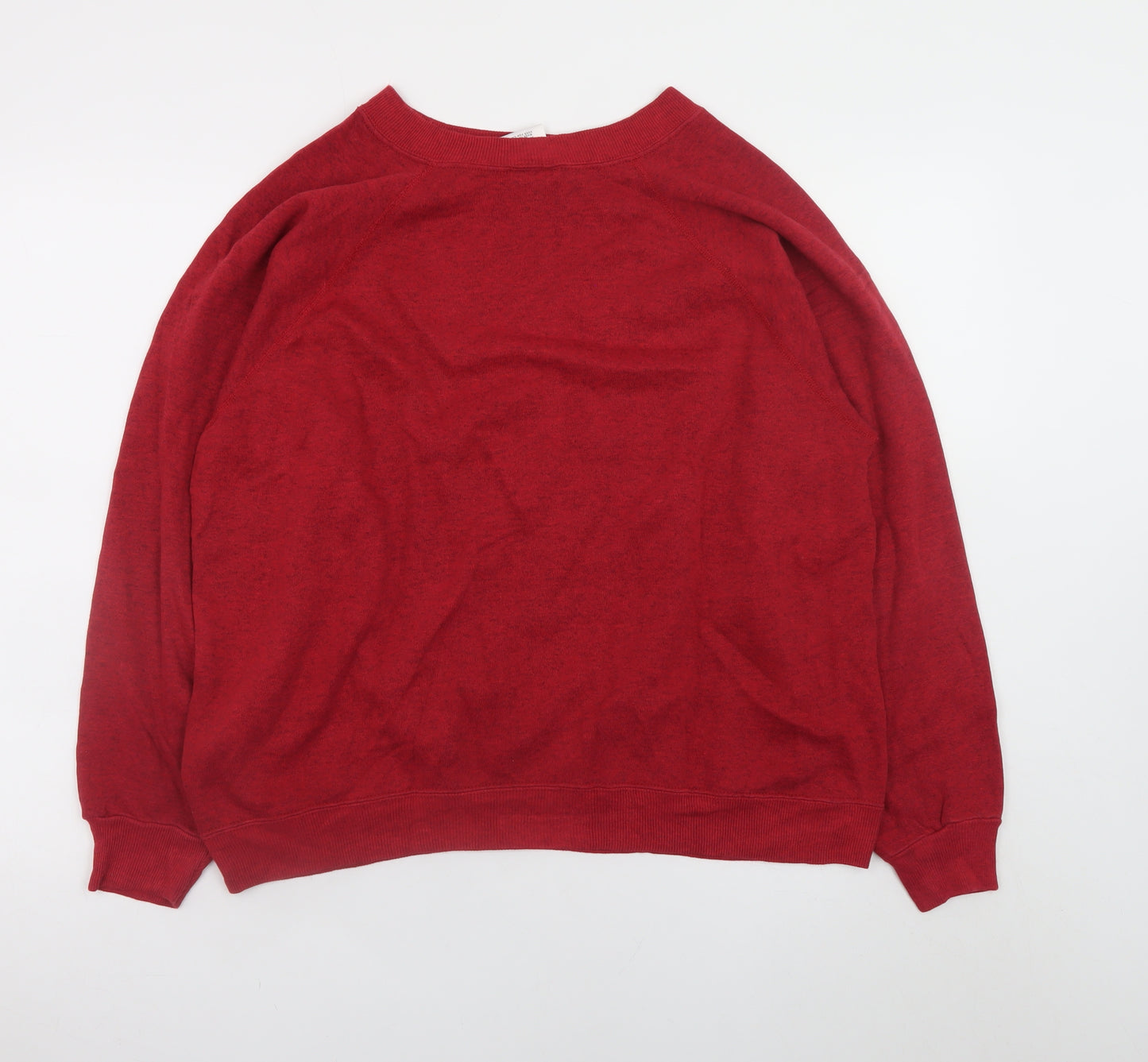 Hanes Her Way Women Red Pullover Sweatshirt XL Cotton Blend Classic