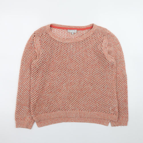 Marks and Spencer Women’s Pink Open-Knit Jumper Size 12