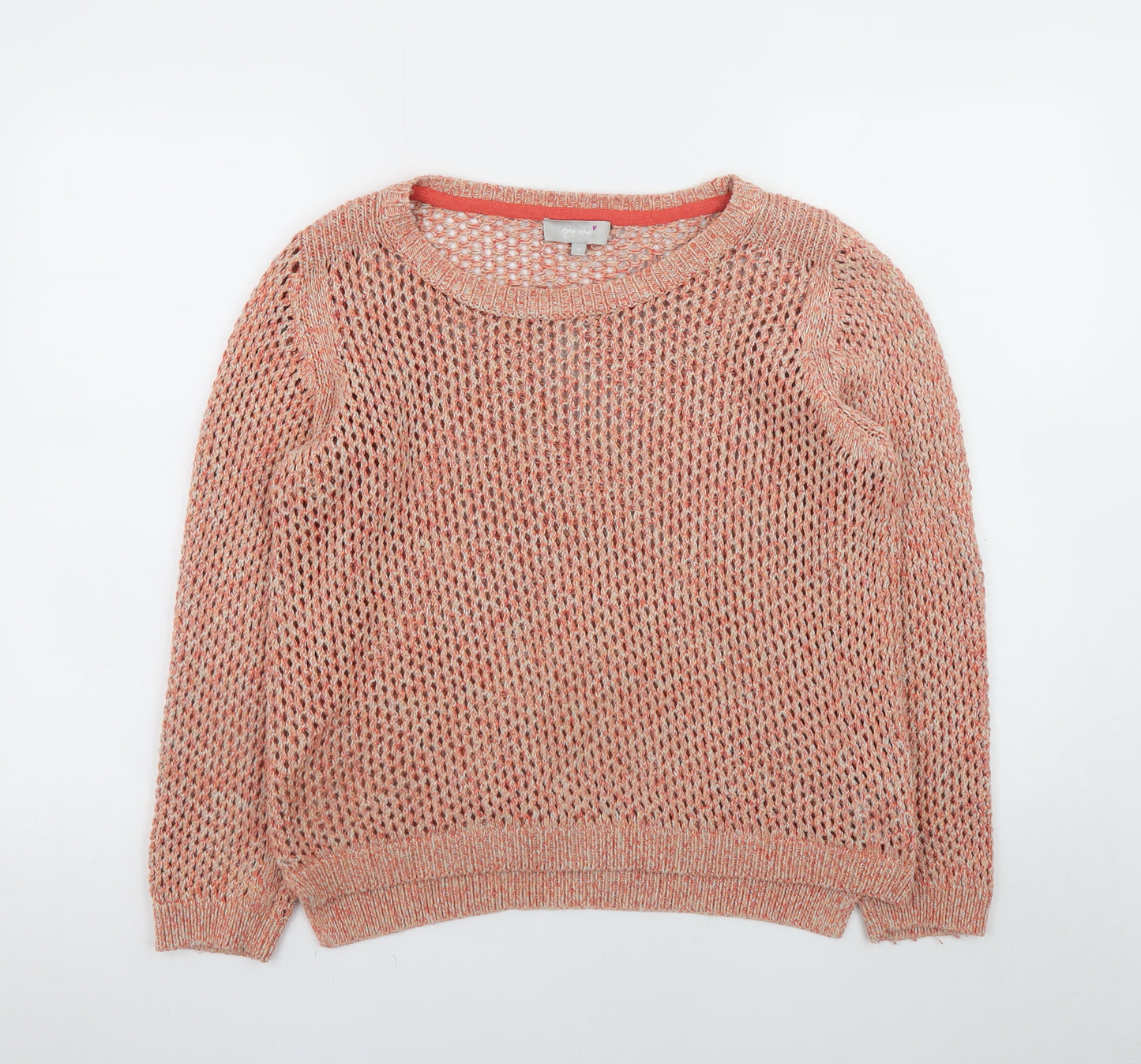 Marks and Spencer Women’s Pink Open-Knit Jumper Size 12