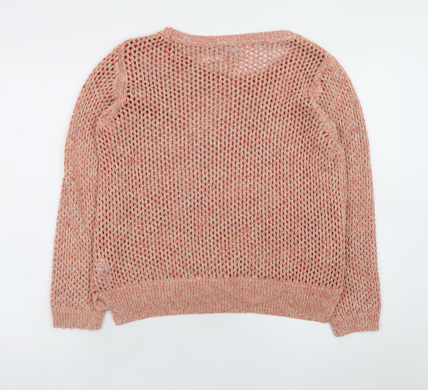 Marks and Spencer Women’s Pink Open-Knit Jumper Size 12