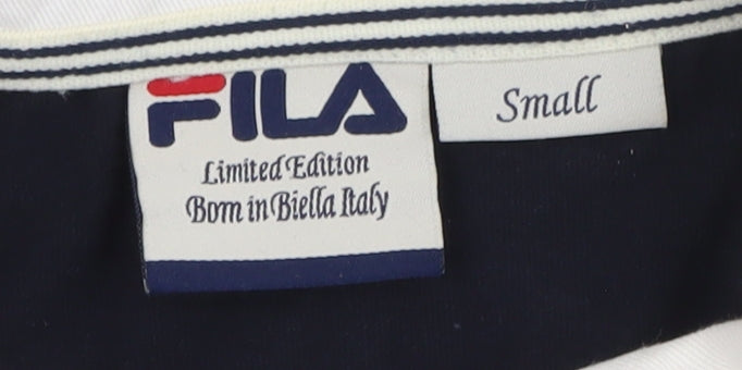 FILA Men’s Blue Limited Edition Long Sleeve Collared Rugby Shirt Size S
