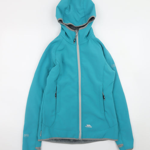 Trespass Women's Blue XS Softshell Hooded Mid-Length Jacket