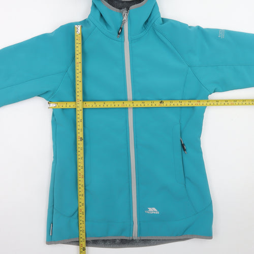 Trespass Women's Blue XS Softshell Hooded Mid-Length Jacket