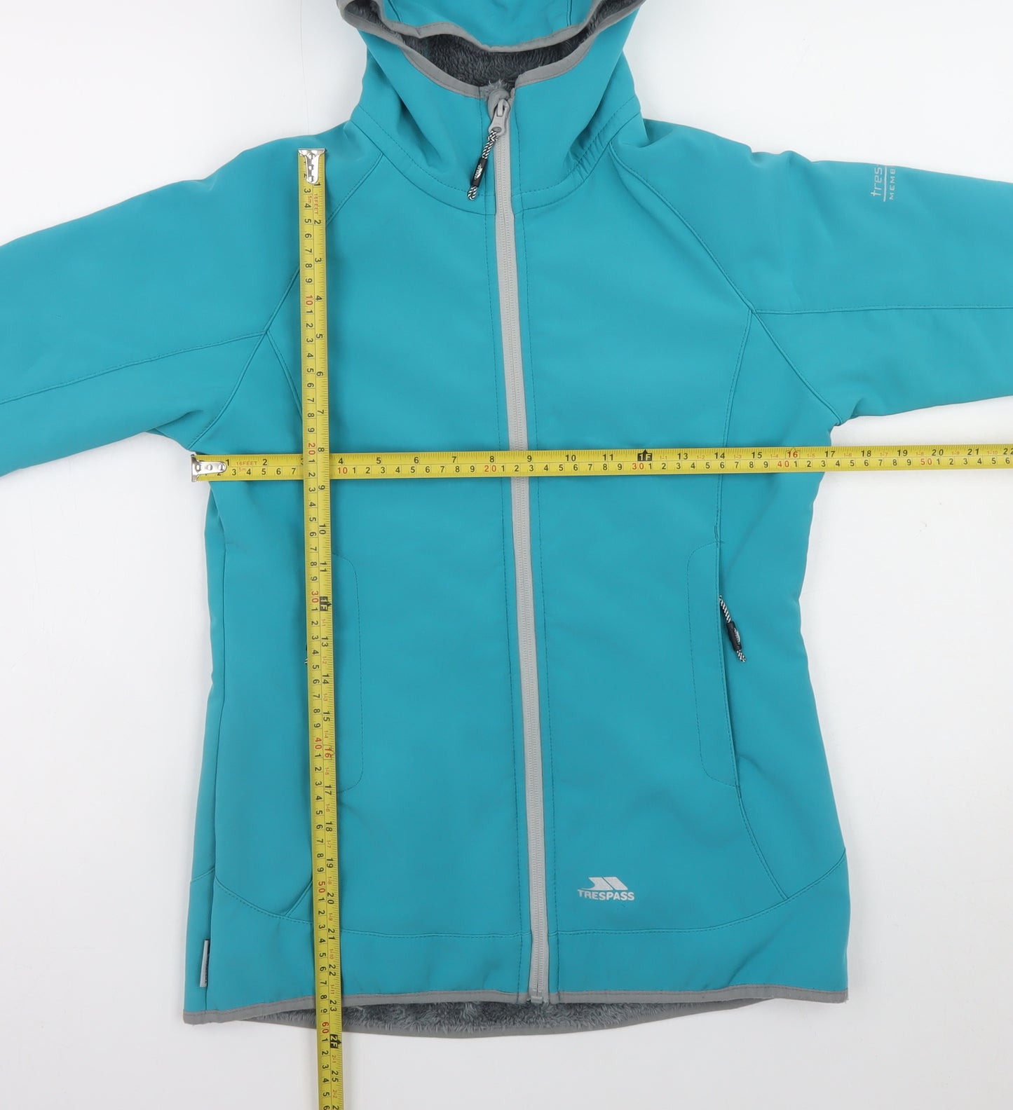 Trespass Women's Blue XS Softshell Hooded Mid-Length Jacket