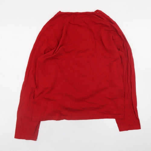 Disney Women Red Christmas Crew Long Sleeve Nightshirt M