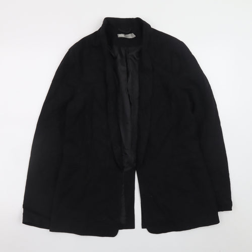 ASOS Women’s Black Linen Blend Blazer Size 12 Regular Fit