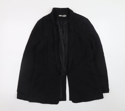 ASOS Women’s Black Linen Blend Blazer Size 12 Regular Fit