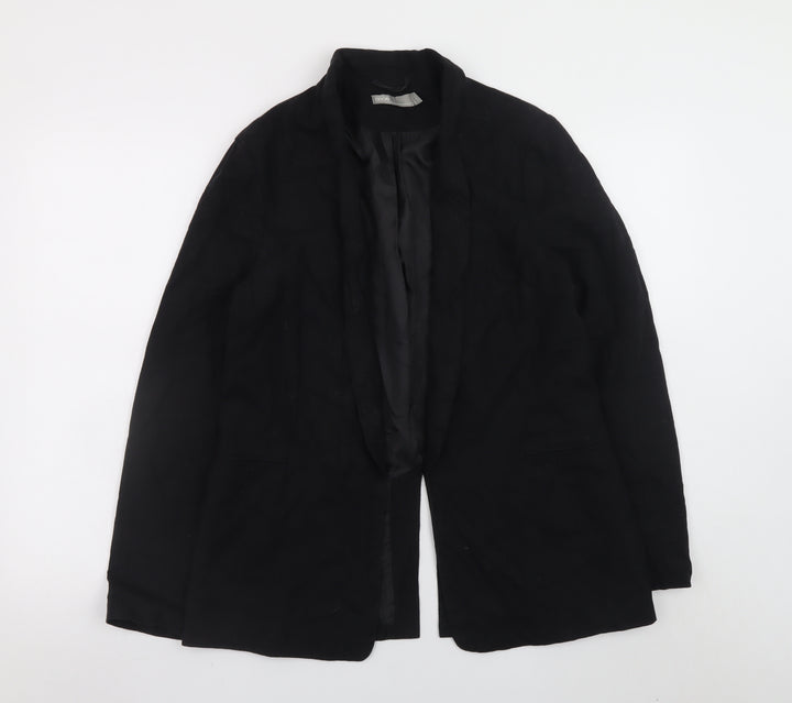 ASOS Women’s Black Linen Blend Blazer Size 12 Regular Fit