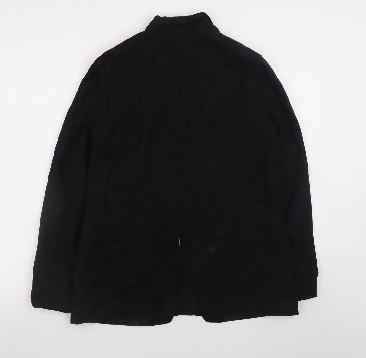 ASOS Women’s Black Linen Blend Blazer Size 12 Regular Fit