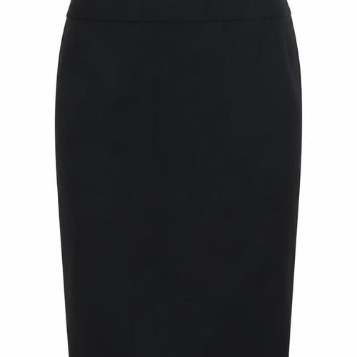 Jaeger Women Black Wool Pencil Skirt Size 12 Knee Length Lined