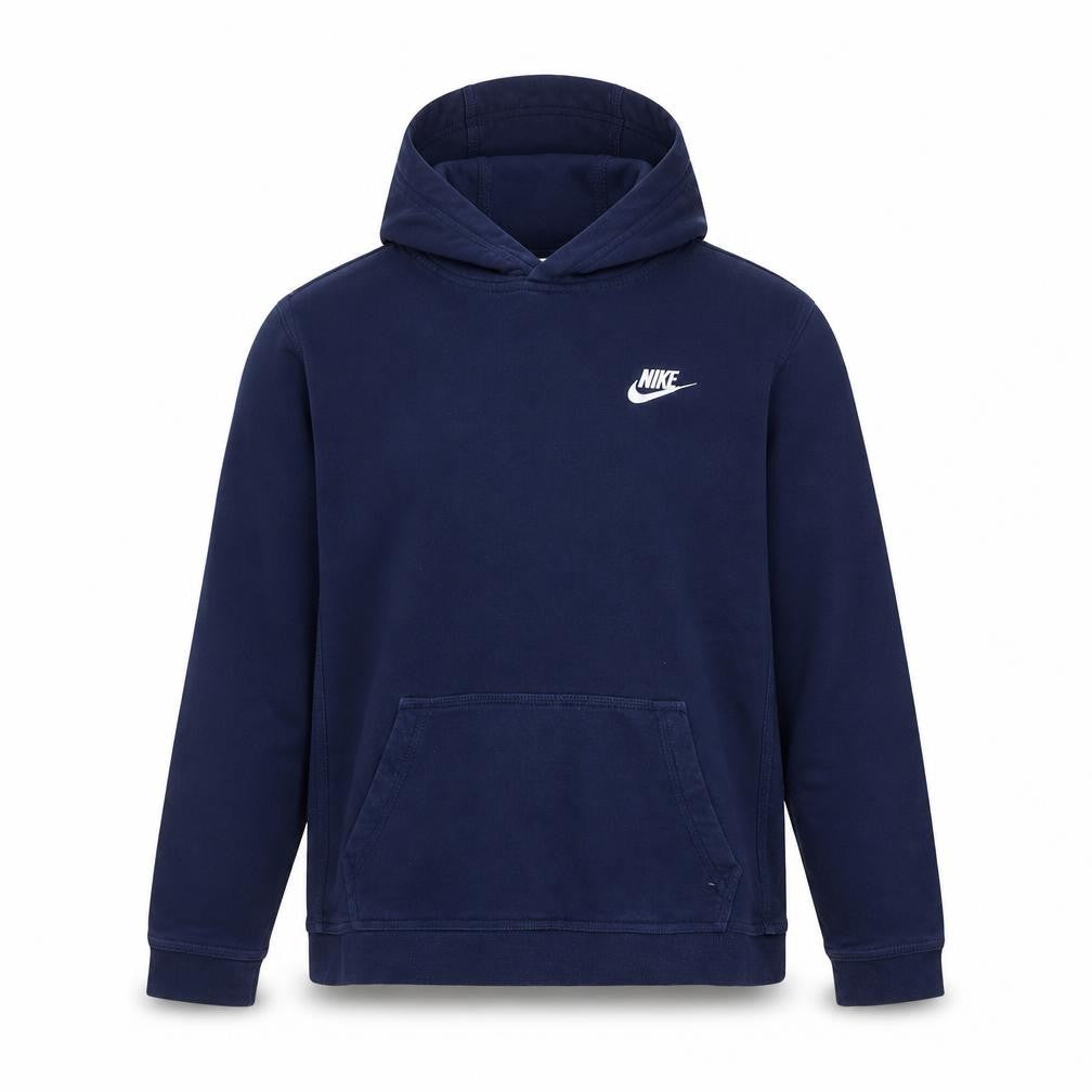 Nike Teens Blue Pullover Hoodie L Fleece Logo Sports Style