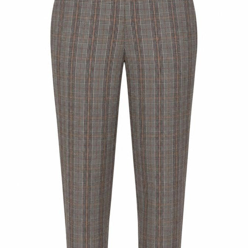 New Look Women’s Brown Checked Tapered Slim Trousers Size 6