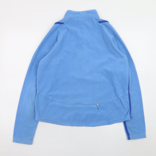 Nike Women Blue Therma-Fit 1/2 Zip Fleece Sweatshirt Size L (12-14)