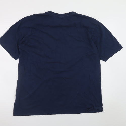 Superman Men's Blue XL Graphic Print Crew Neck T-Shirt