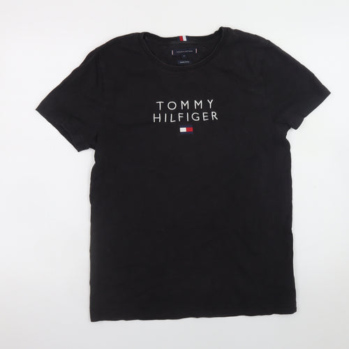 Tommy Hilfiger Men's Black Organic Cotton Short Sleeve T-Shirt Size M