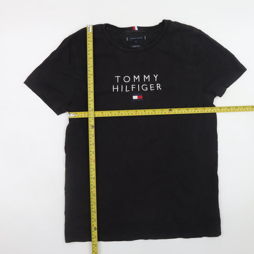 Tommy Hilfiger Men's Black Organic Cotton Short Sleeve T-Shirt Size M
