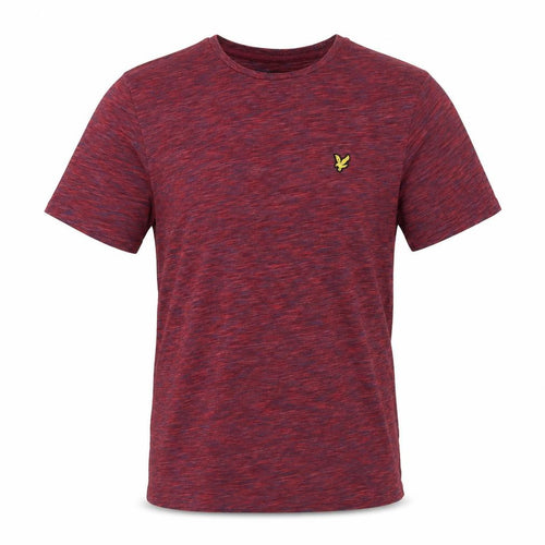 Lyle & Scott Men's Red Marl Crew Neck Cotton T-Shirt Size M