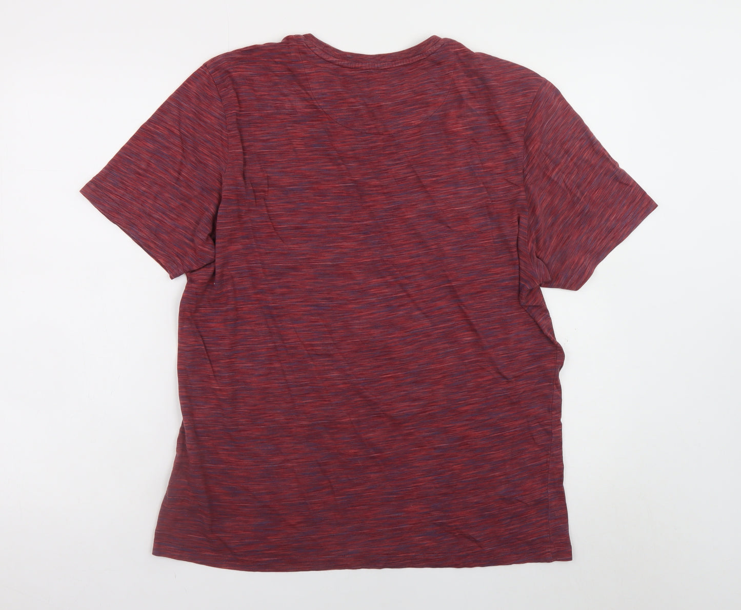 Lyle & Scott Men's Red Marl Crew Neck Cotton T-Shirt Size M