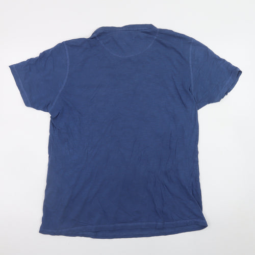 P.G. Field Men's Blue California Graphic Cotton T-Shirt Size L