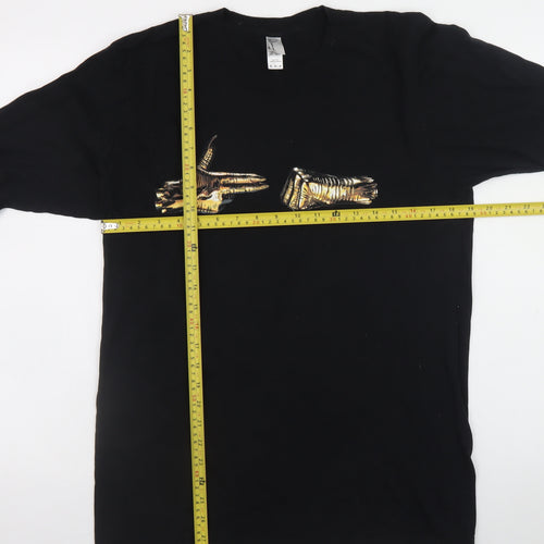 American Apparel Men's Black Long Sleeve Graphic T-Shirt Size M