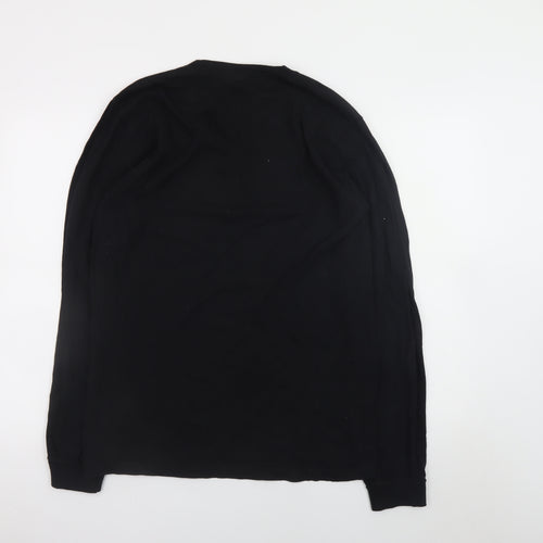 American Apparel Men's Black Long Sleeve Graphic T-Shirt Size M