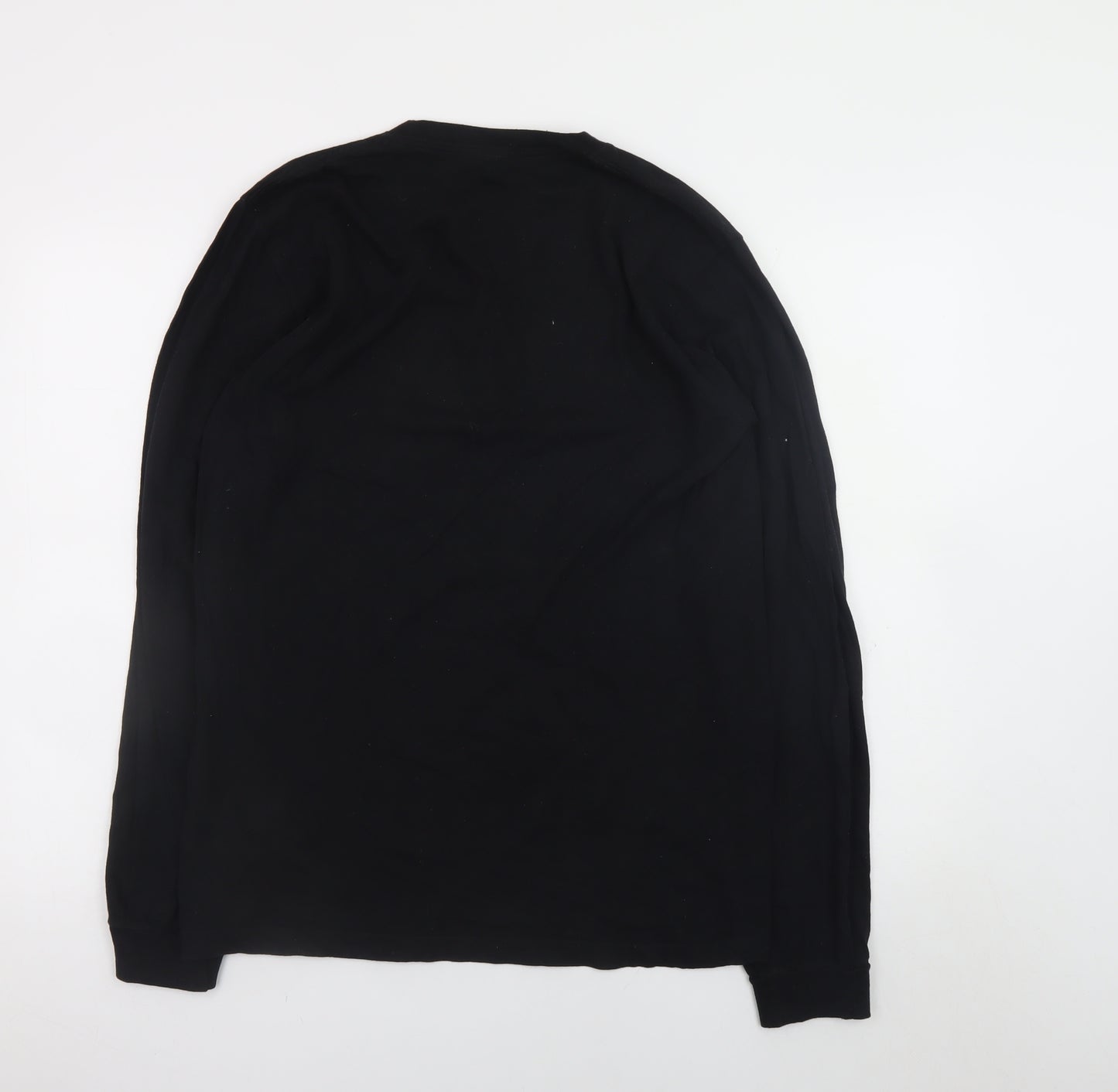 American Apparel Men's Black Long Sleeve Graphic T-Shirt Size M